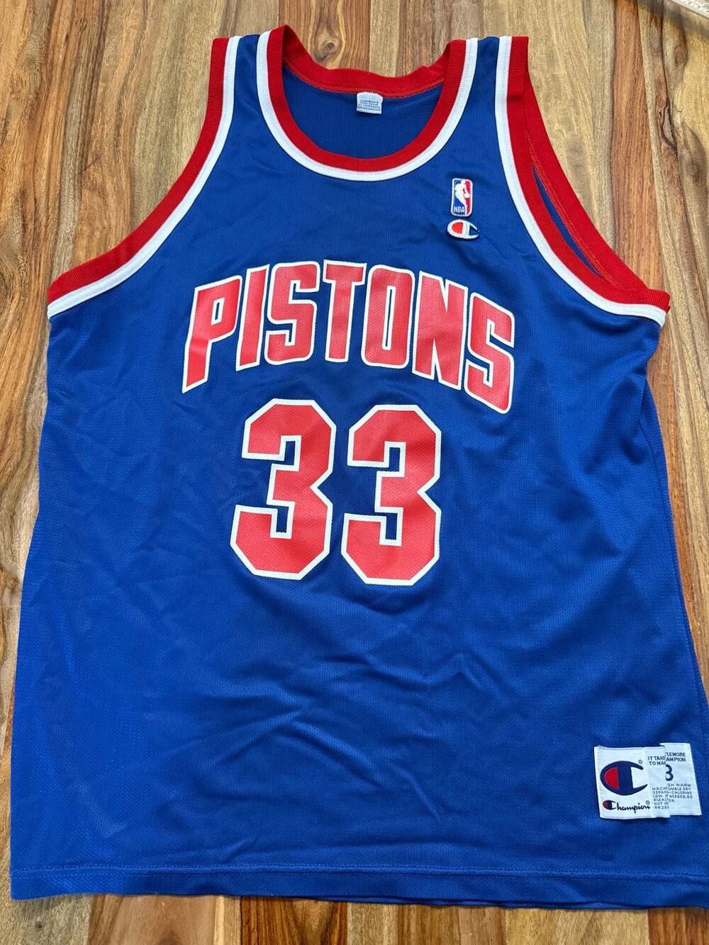 Vintage Grant Hill Detroit Pistons Champion Jersey #33 Size 48